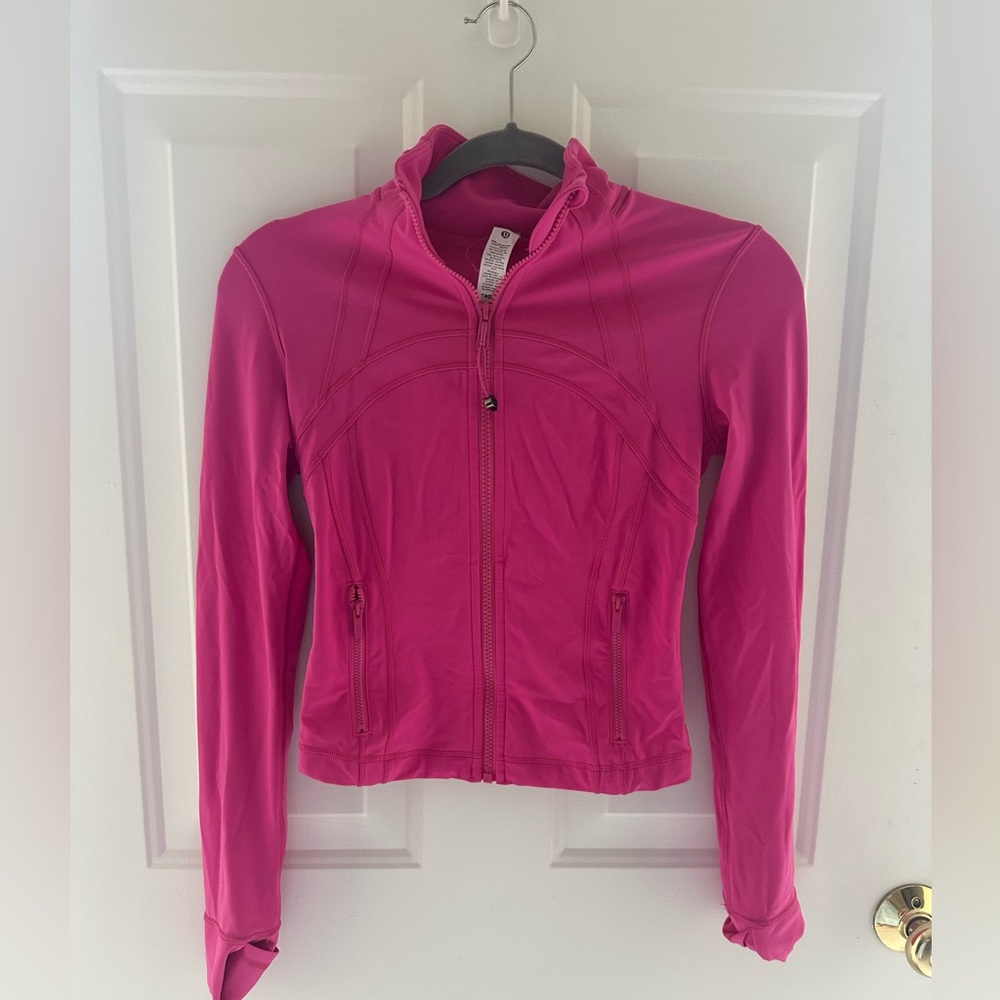 Lululemon Athletica Vibrant Pink Cropped Jacket - Picture 6 of 6